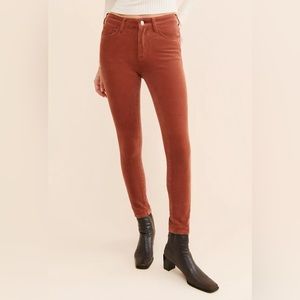 Anthropology Pilcro The Letterpress Mid-Rise Skinny Corduroy Pants Size 26